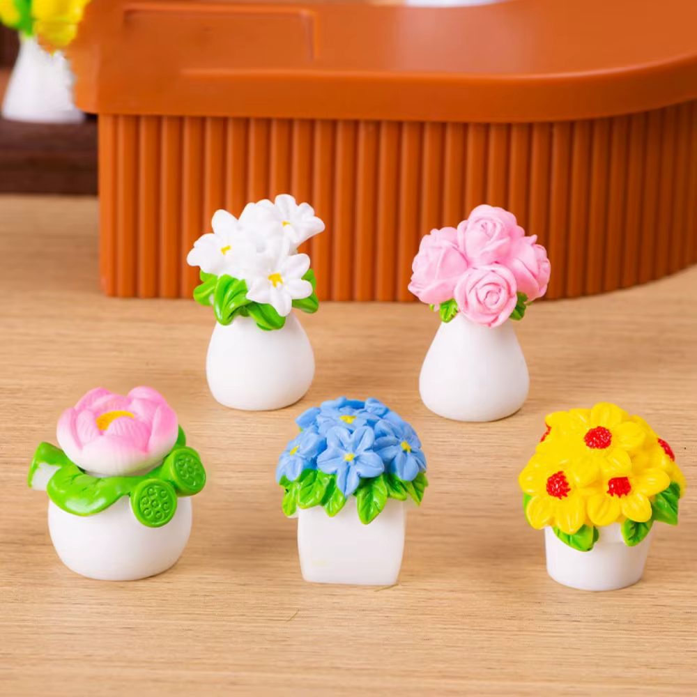 Plantes en pot de simulation colorées