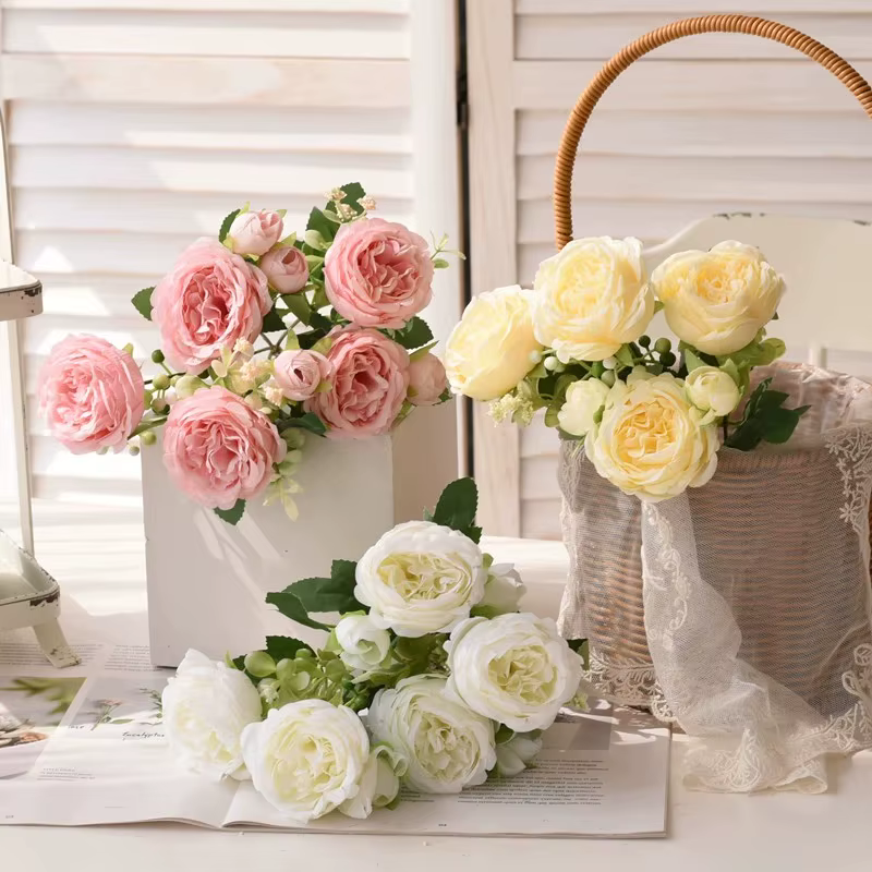 Rose Pivoine Artificielle