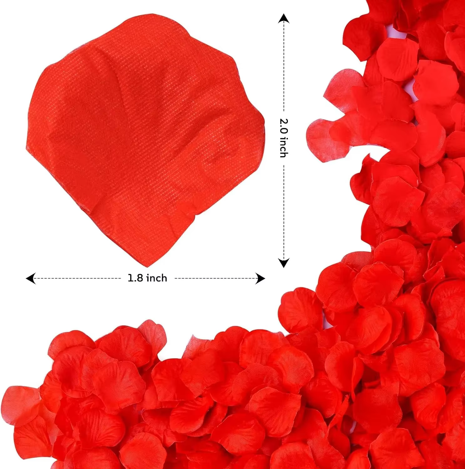 100-1000 pièces de fleurs artificielles en soie en forme de pétales de rose pour la décoration de la maison