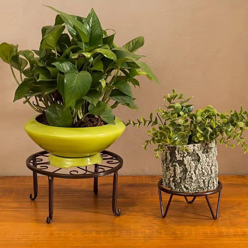 Support pour plantes en fer antirouille en métal robuste