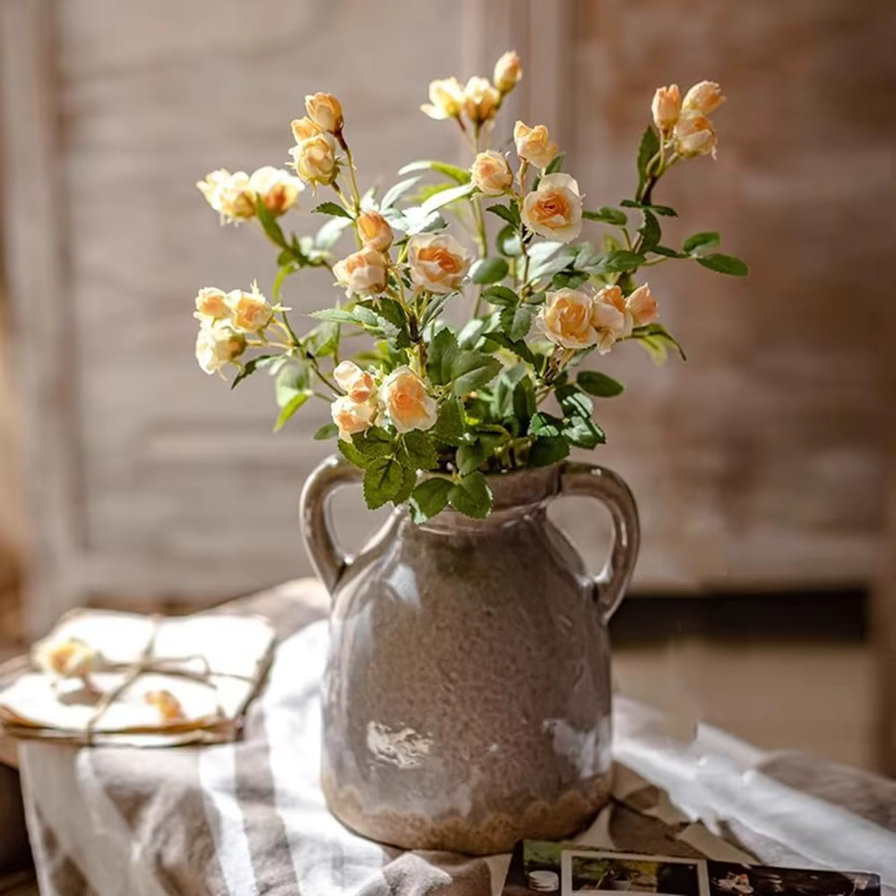 Fleurs artificielles Camellia Daisy Mariage Brial Bouquet Maison Salle Vase Table Jardin BRICOLAGE Cadeau Couronne Matériel Decorat