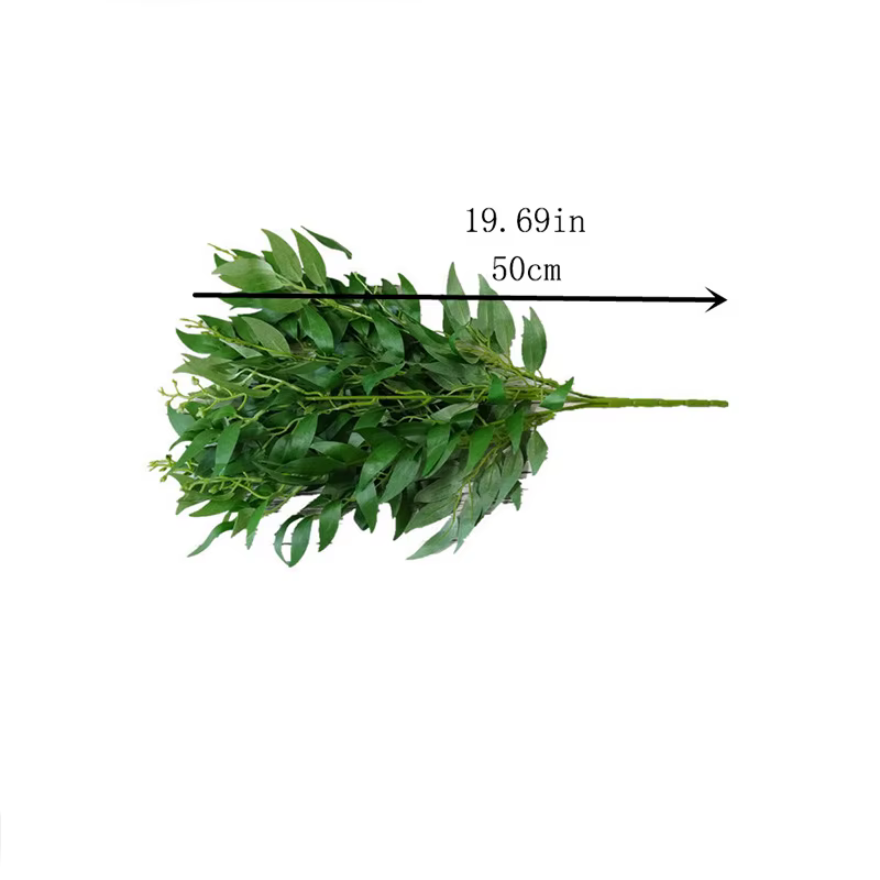 Kahaul 2 pièces plante artificielle feuilles Bouquet Faux saule Jungle mariage toile de fond décoration