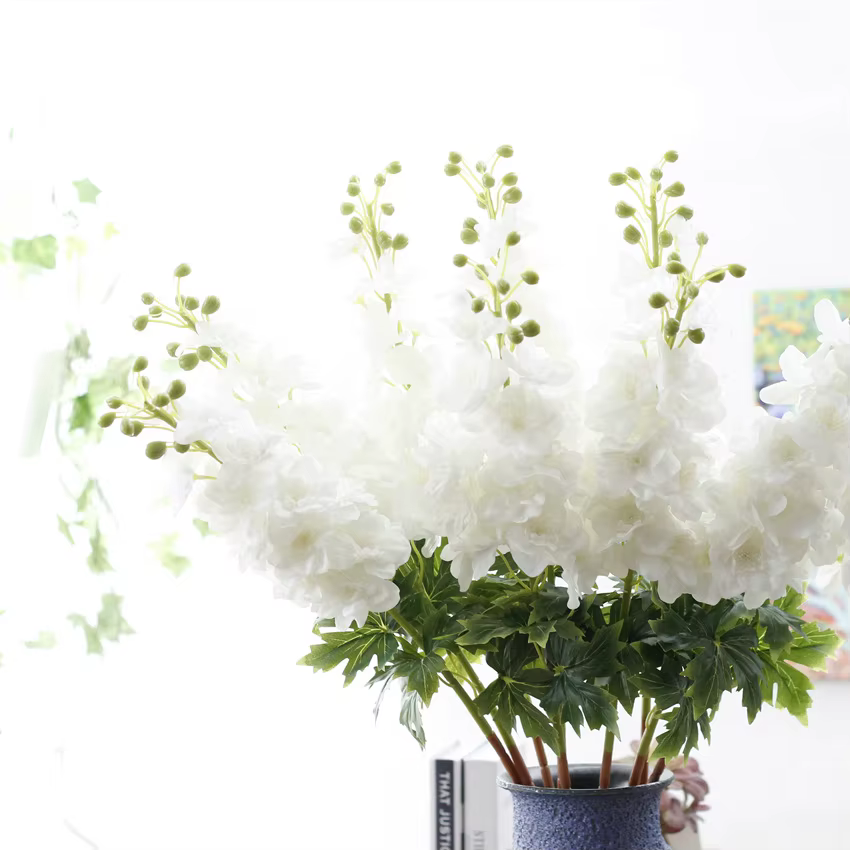Lot de 4 fleurs artificielles en latex
