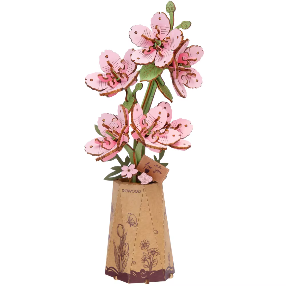 Fleurs en bois à faire soi-même Rolife : Orchidée violette