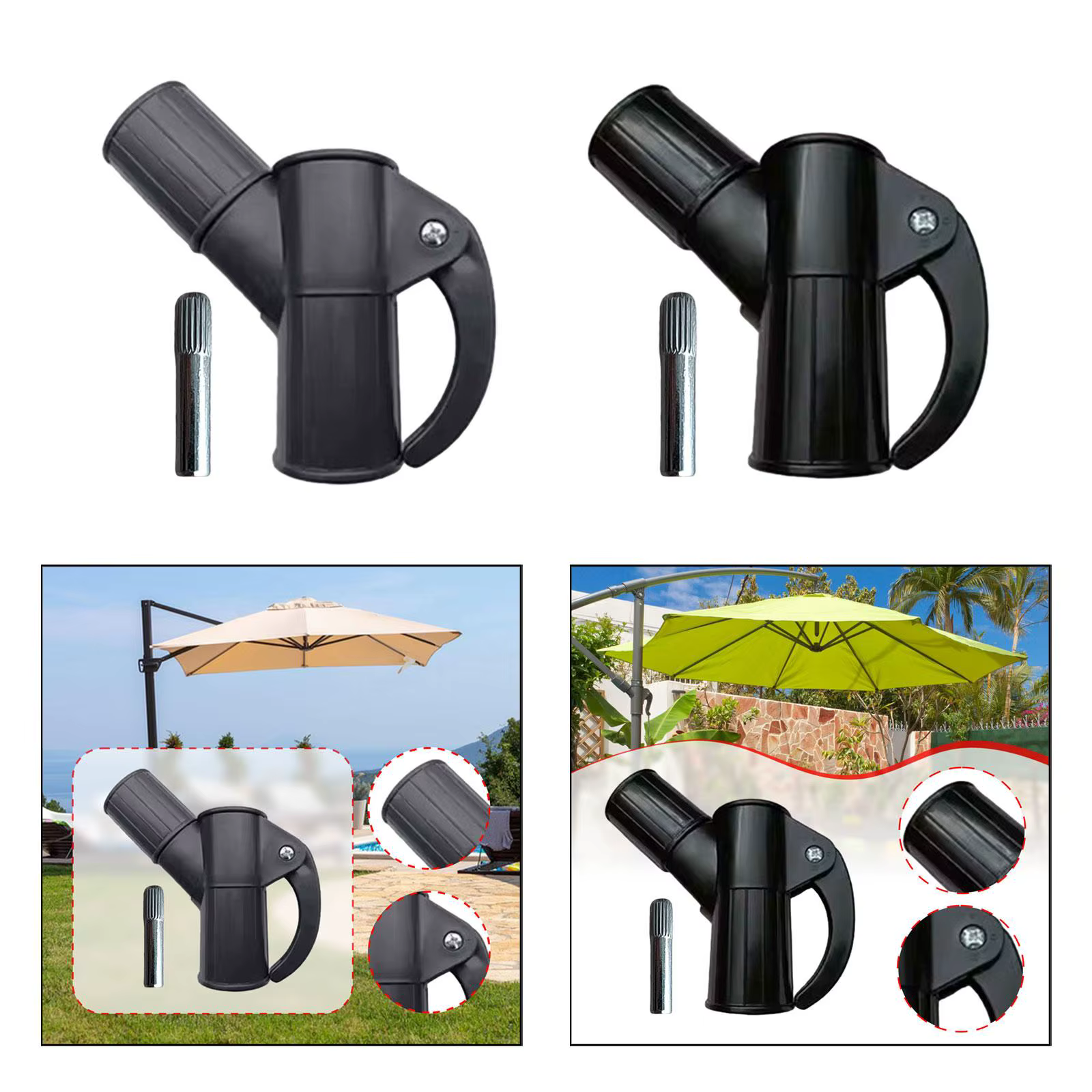 Accessoires de parasol de Patio, pièces de Parasol, parapluie pratique, léger et robuste