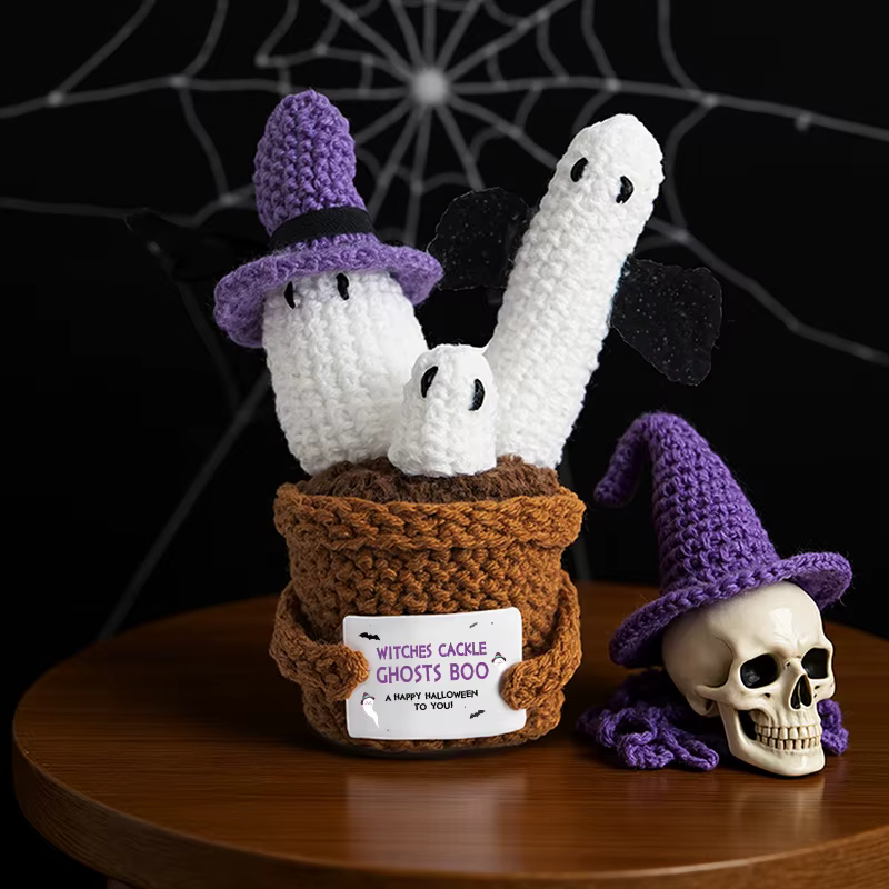 Pot de fleur en Crochet pour Halloween