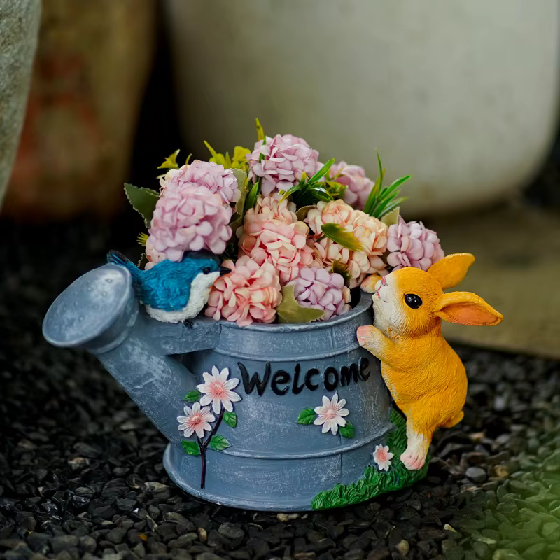 Jardinière succulente lapin mignon