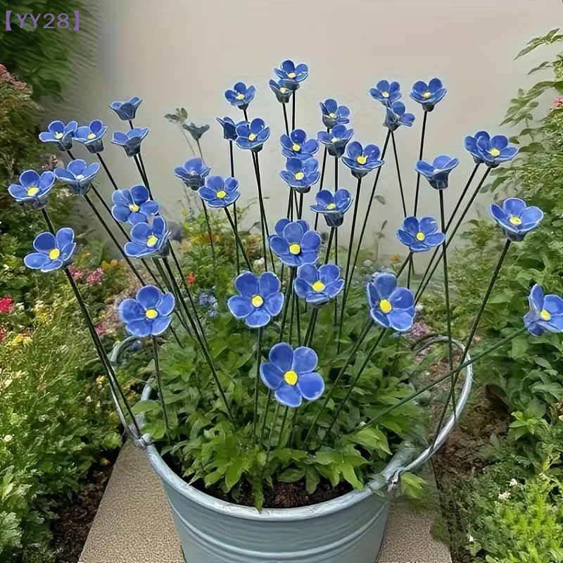 【YY28】6/8/10 pièces Fleurs éternelles artisanales en céramique