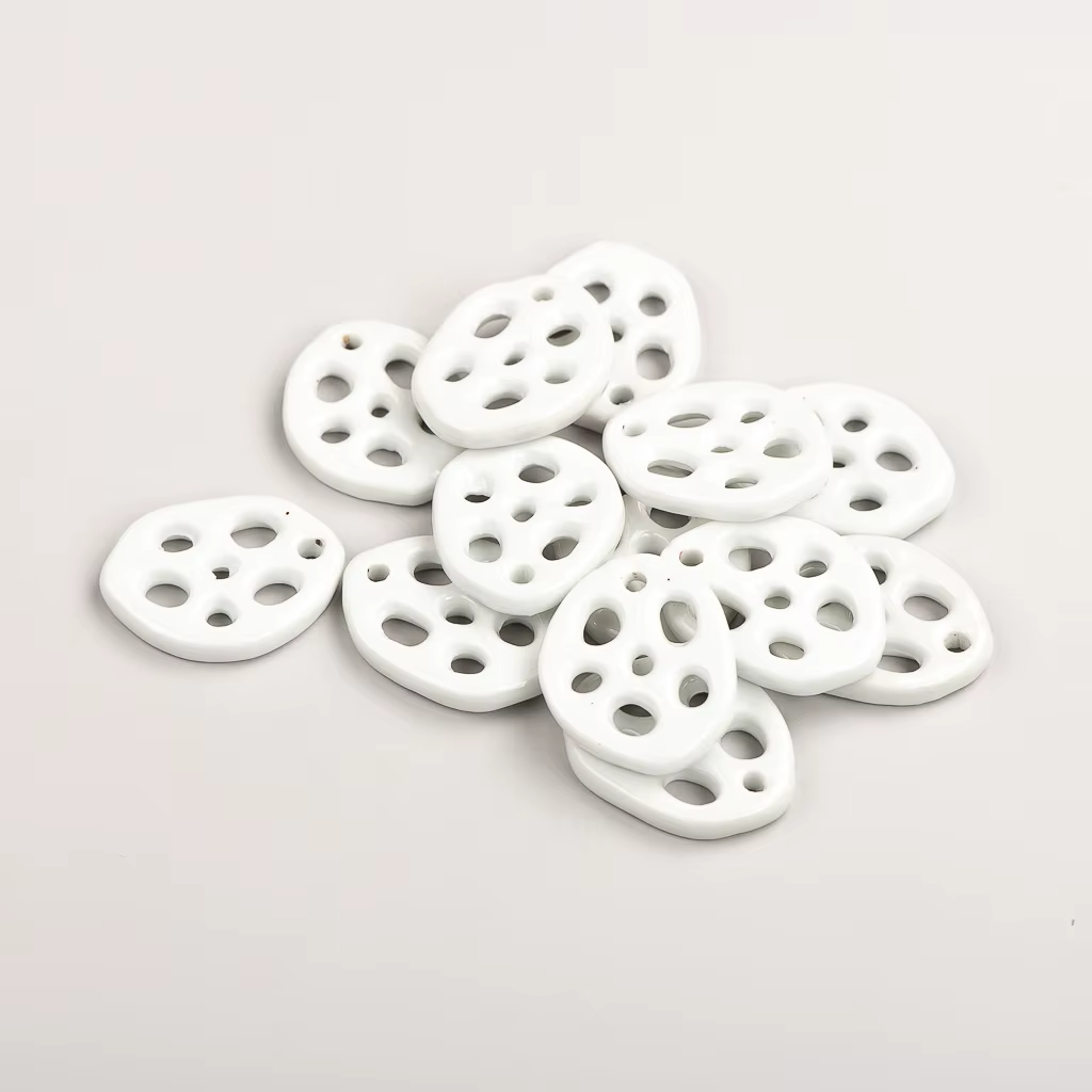 37 # Pendentif en céramique de racine de Lotus multicolore