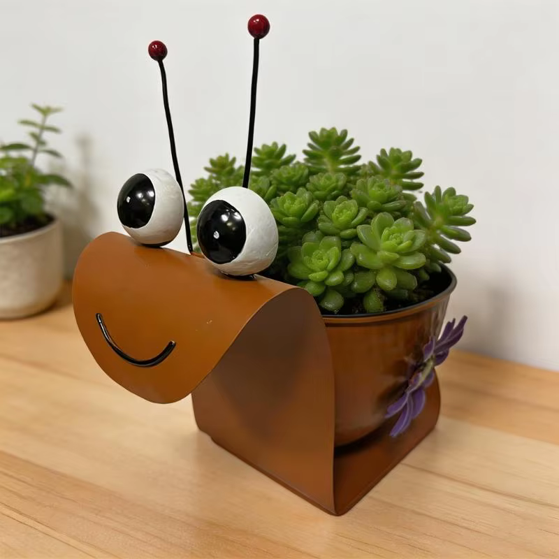 Pot plantes en métal d'escargot