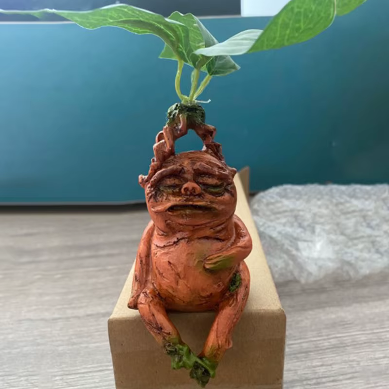 Mandrake herbe résine Statue paysage ornement Art Figurine artisanat pour jardin extérieur cour salon chambre cadeau