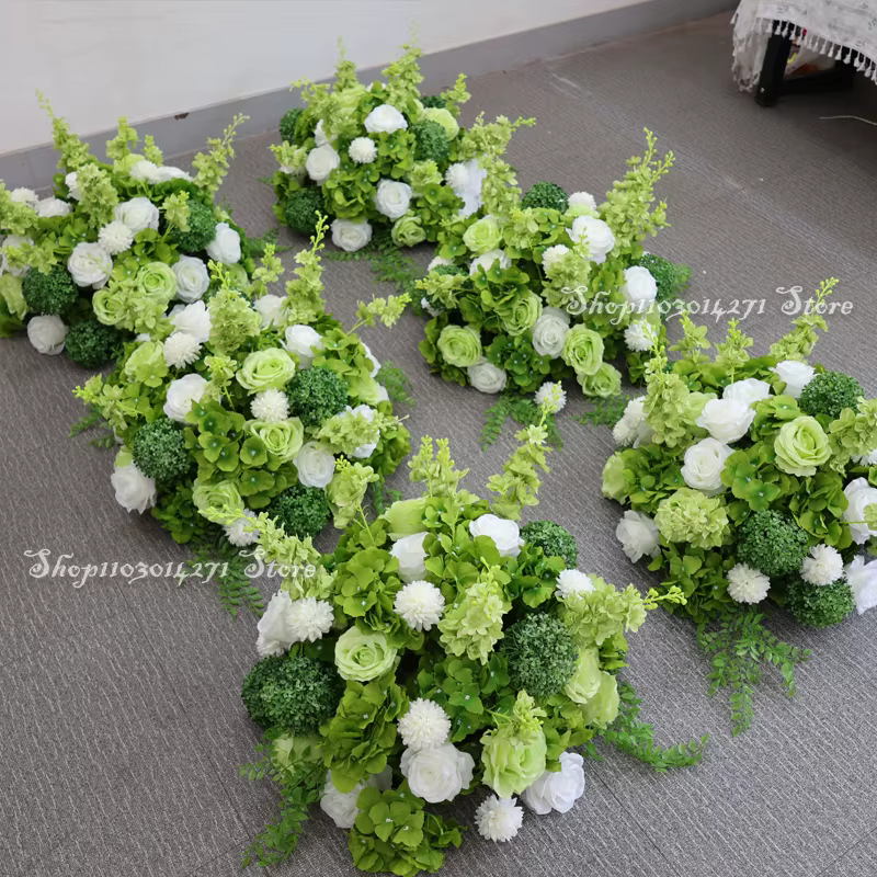 Hortensia Rose verte 80/70/50cm