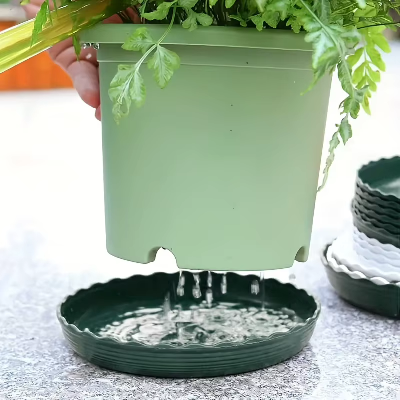 4 plateaux pour pots de fleurs