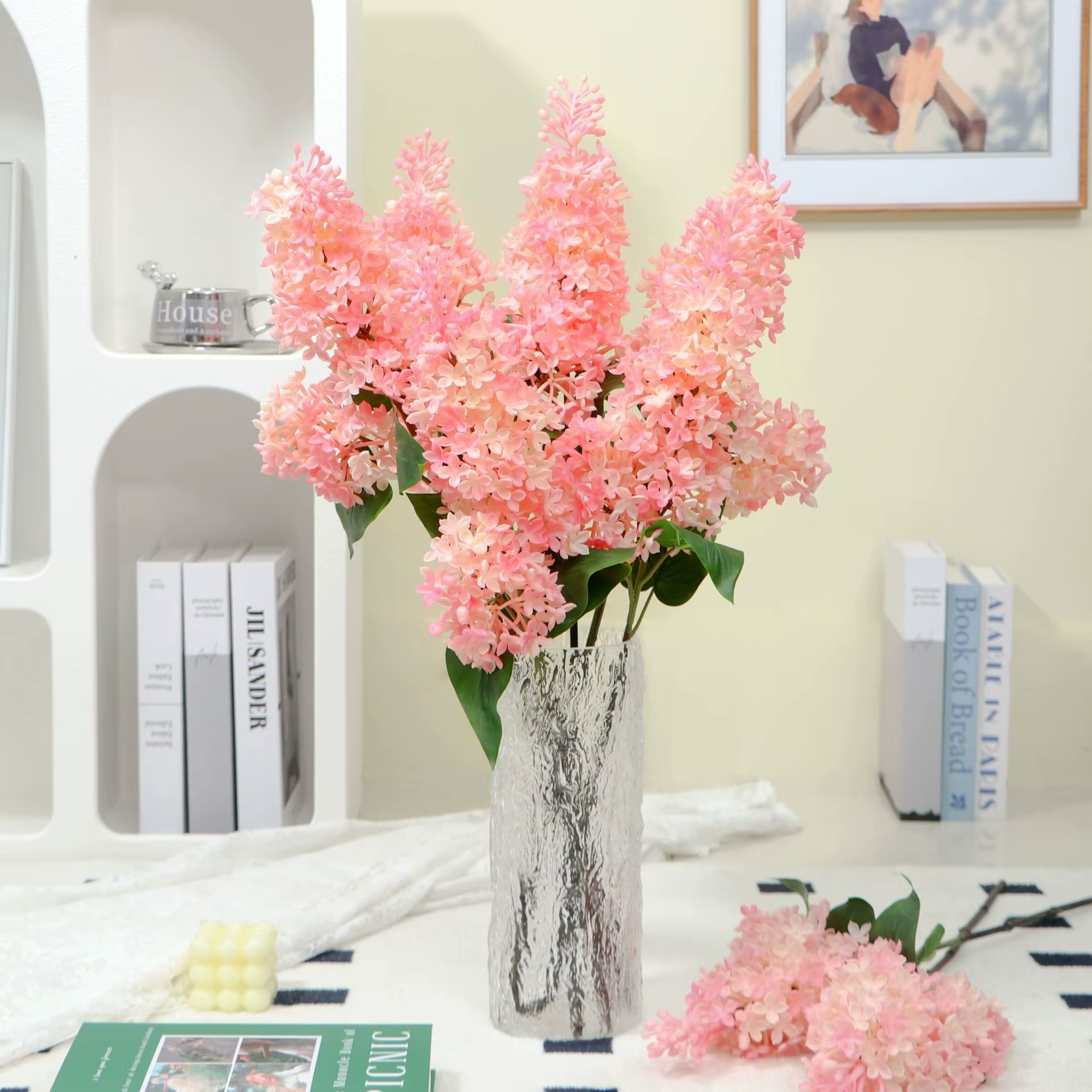 Fleur lilas artificielle en Silicone