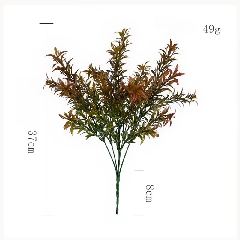 10 pièces de plantes vertes artificielles en plastique