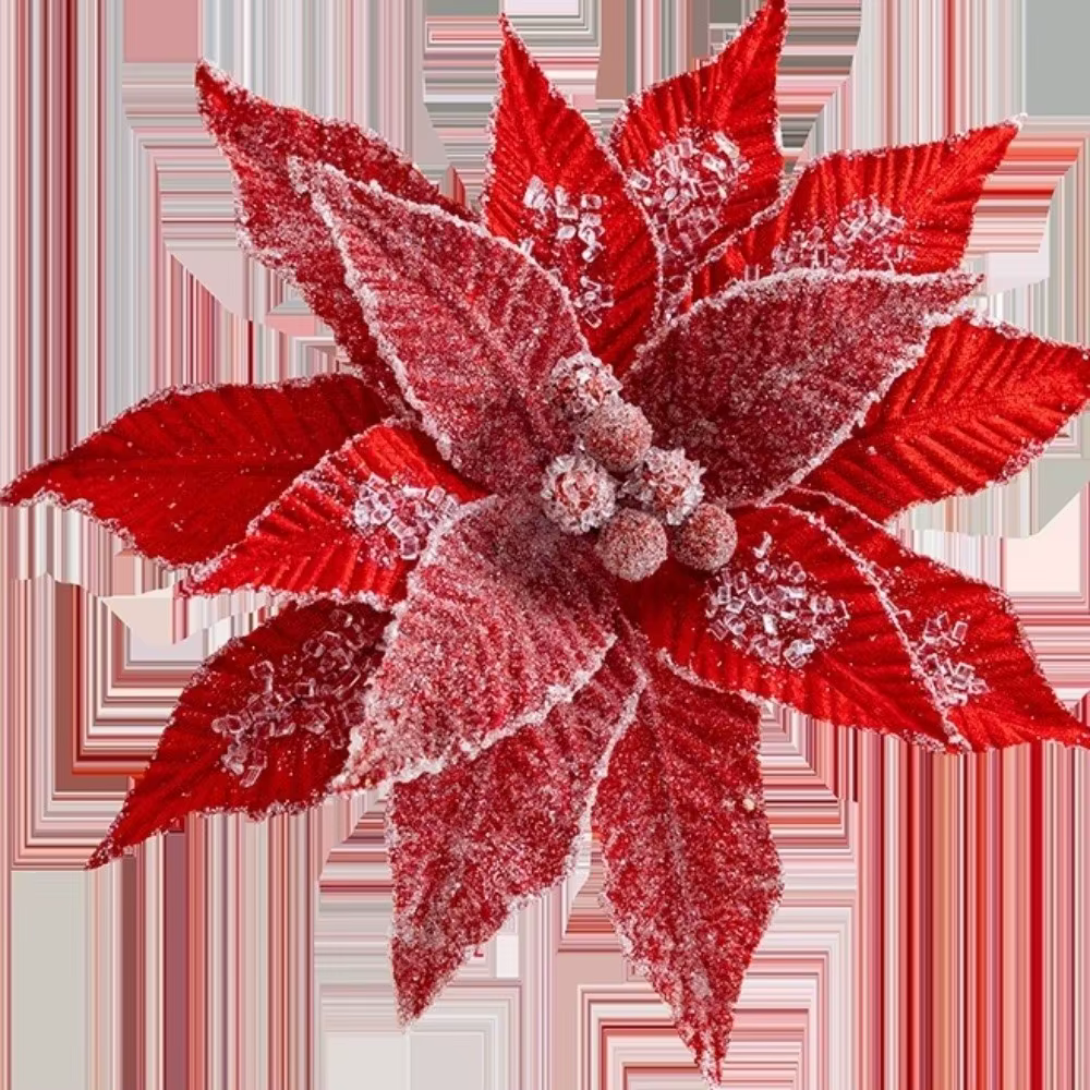 Fleur de noël luxueuse en Faux velours