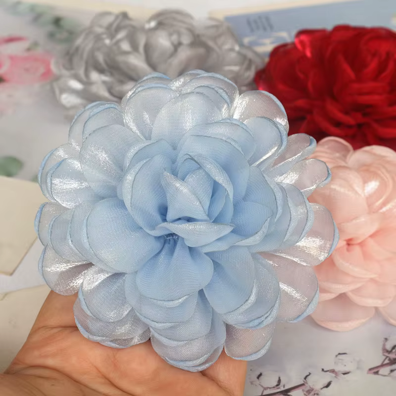 Grande fleur en gaze d'organza pour bricolage