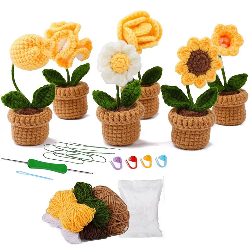 Kit de tricot au Crochet de fleurs