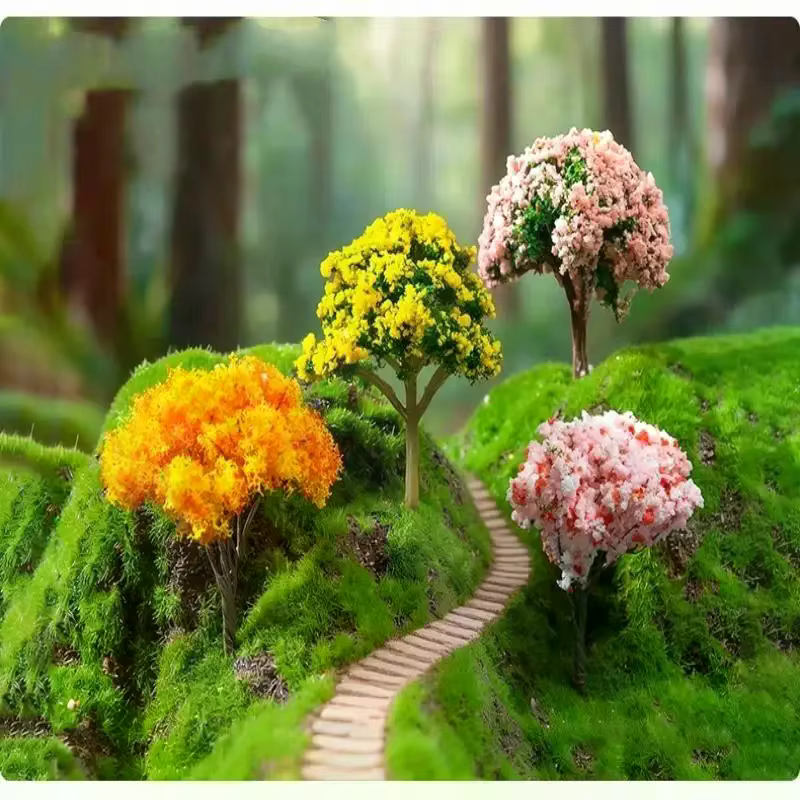 Mini arbres à fleurs artificielles aux couleurs vives et à l'aspect réaliste