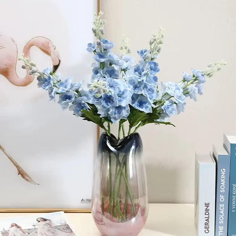 Fleurs Artificielles Hydratantes au Toucher Réel Delphinium