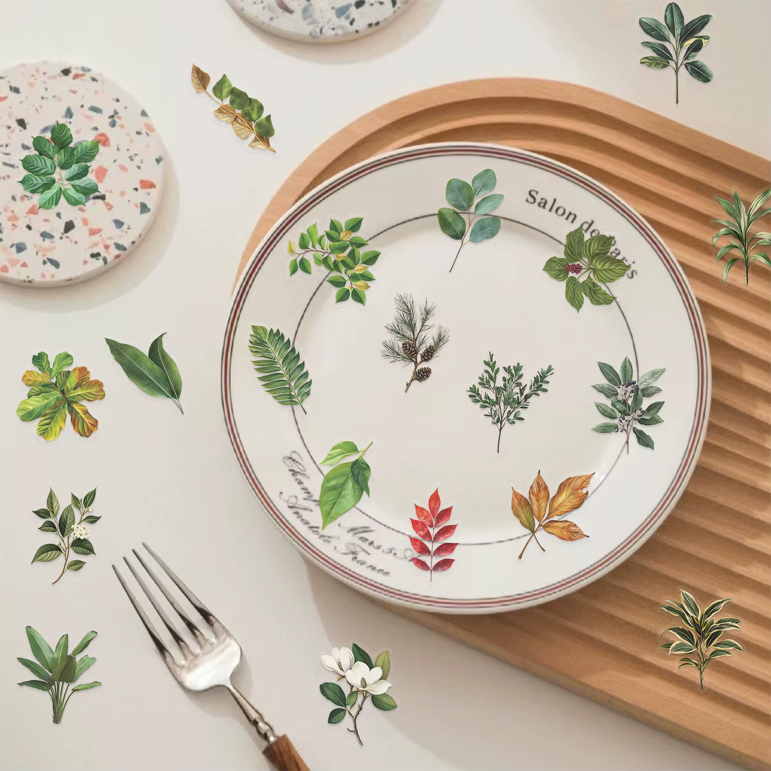 Autocollants Graffiti feuilles de plantes