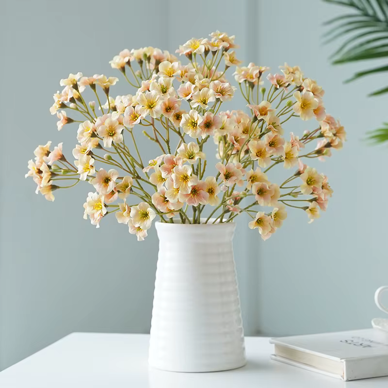 Fleur de tung pastorale en soie Jatropha pomme florale