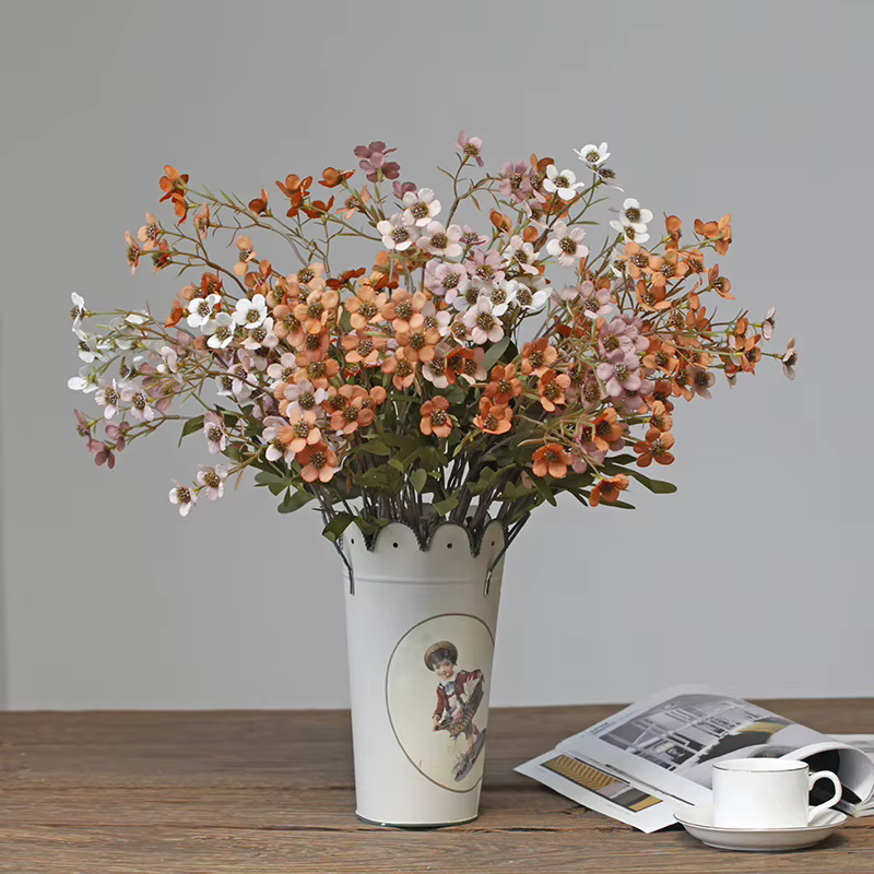 11 têtes automne couleur fleur de prunier