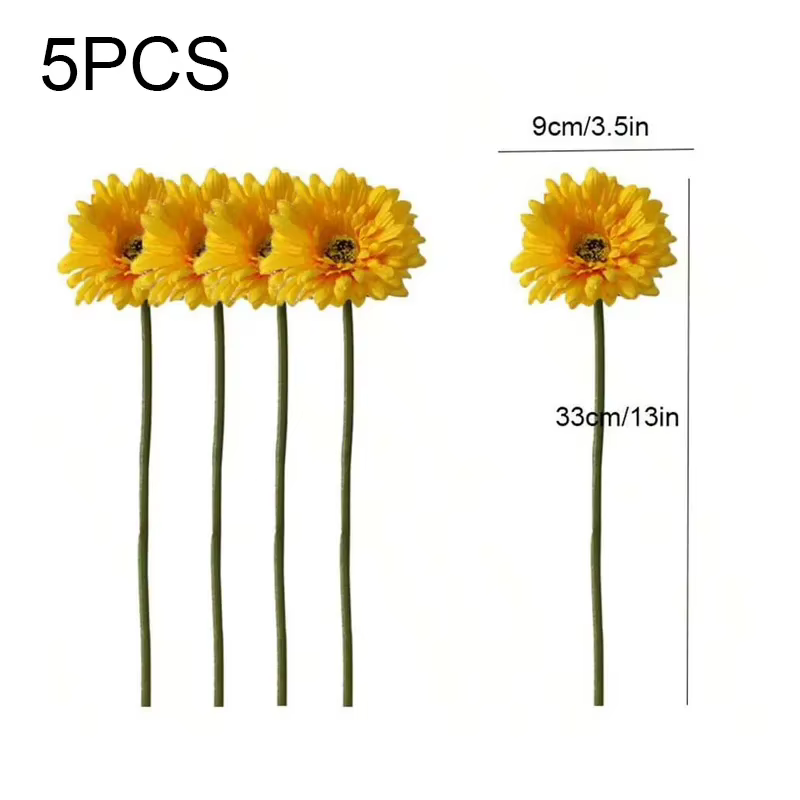 Branche de Fleurs Artificielles Gerbera