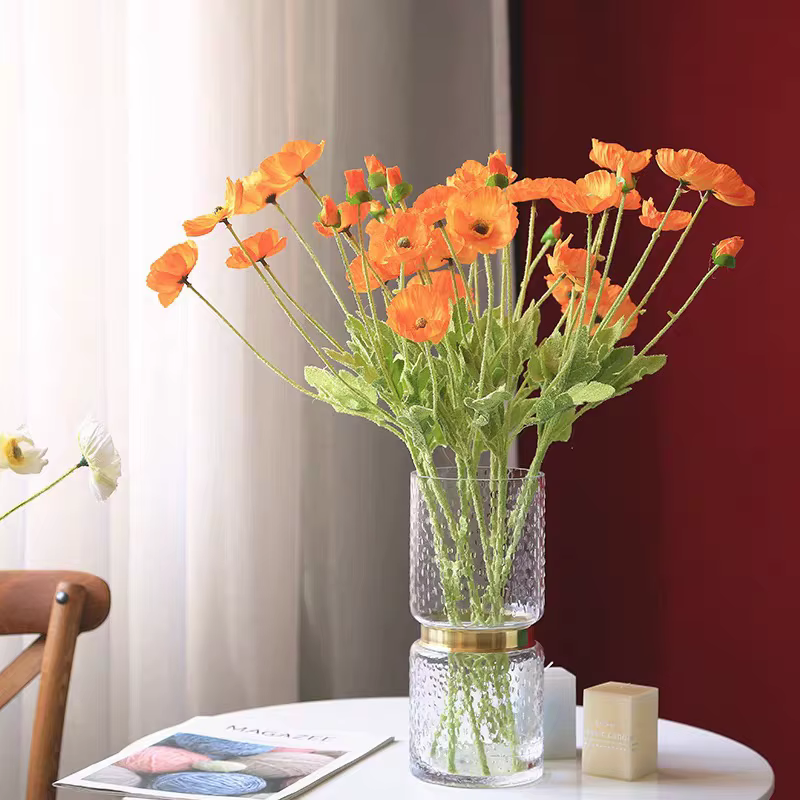 Fleurs artificielles pavot