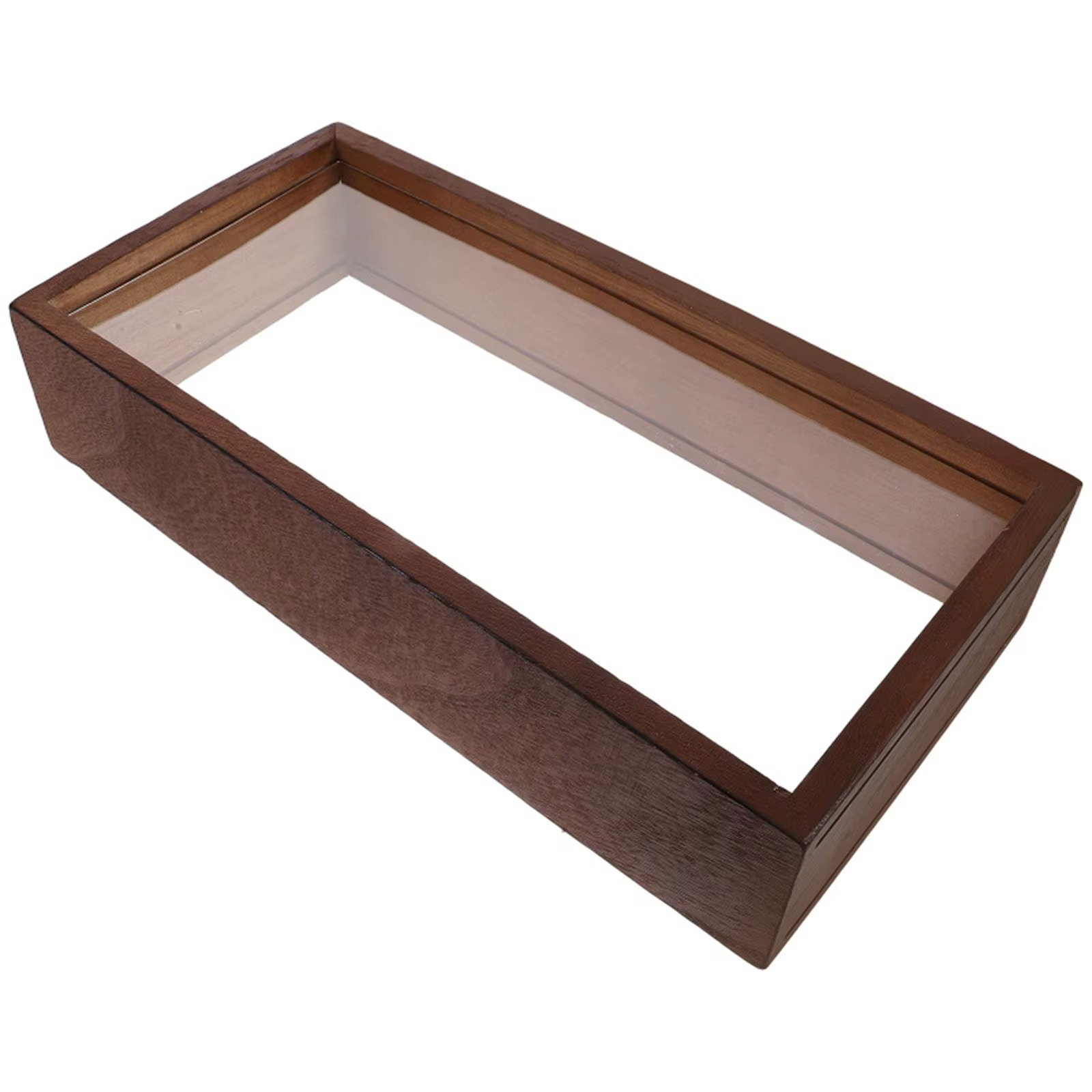 Boîte d'ombre en bois avec cadre de fleurs séchées
