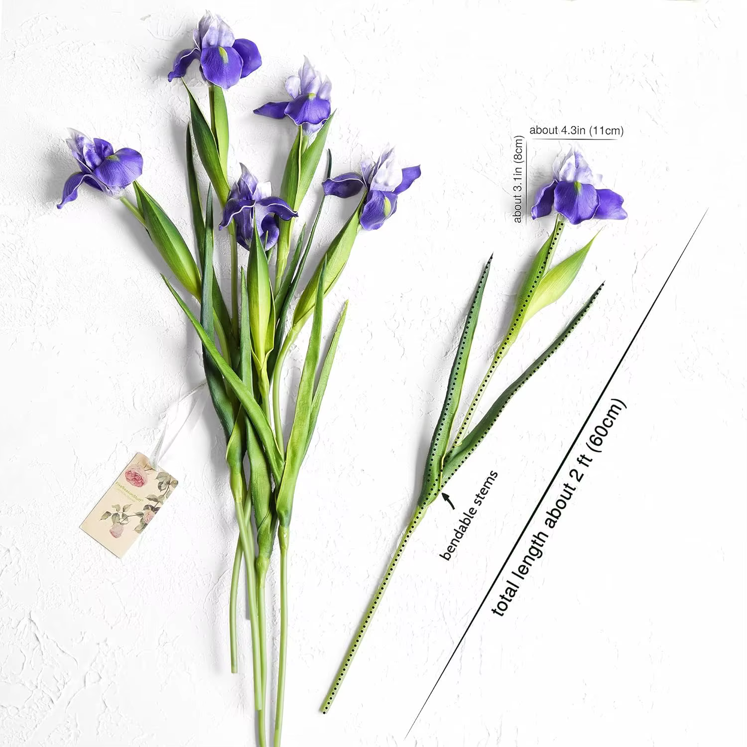 Fleurs d'iris artificielles pour mariage