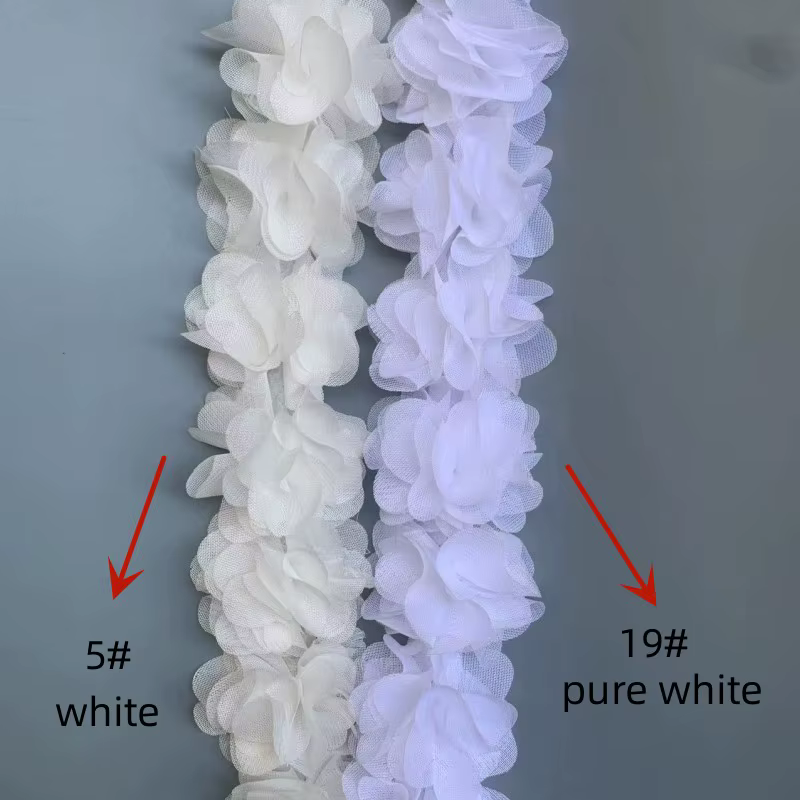 Fleurs en mousseline de soie 3D