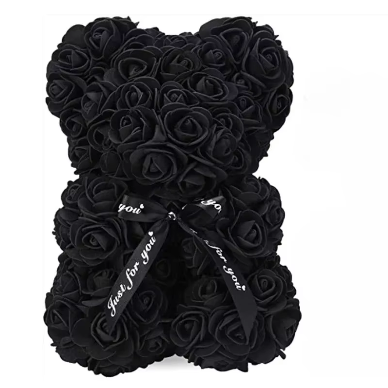 Rose éternelle artificielle 2026 en forme d'ours en peluche pour la fête des Mères