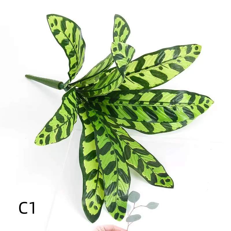 Plantes artificielles feuilles de soie écaille de tortue
