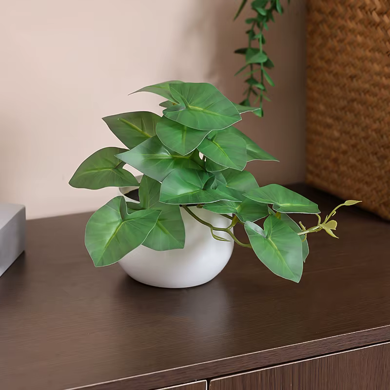 Plante simulée en pot, bureau d'affaires