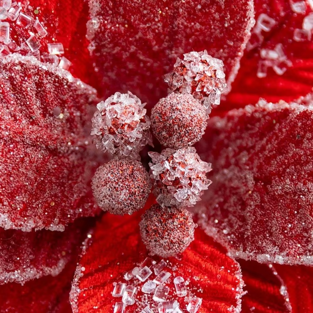 Fleur de noël luxueuse en Faux velours
