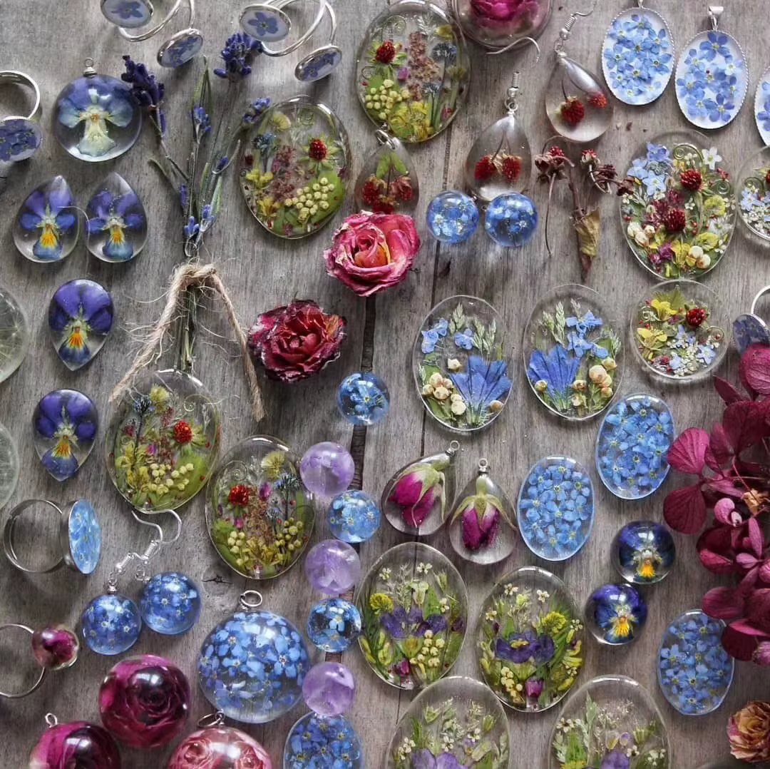 120 pièces pressées oublier-moi pas fleur séchée Mini bleu Myosotis Sylvatica plante herbier pour bijoux coque de téléphone Nailart