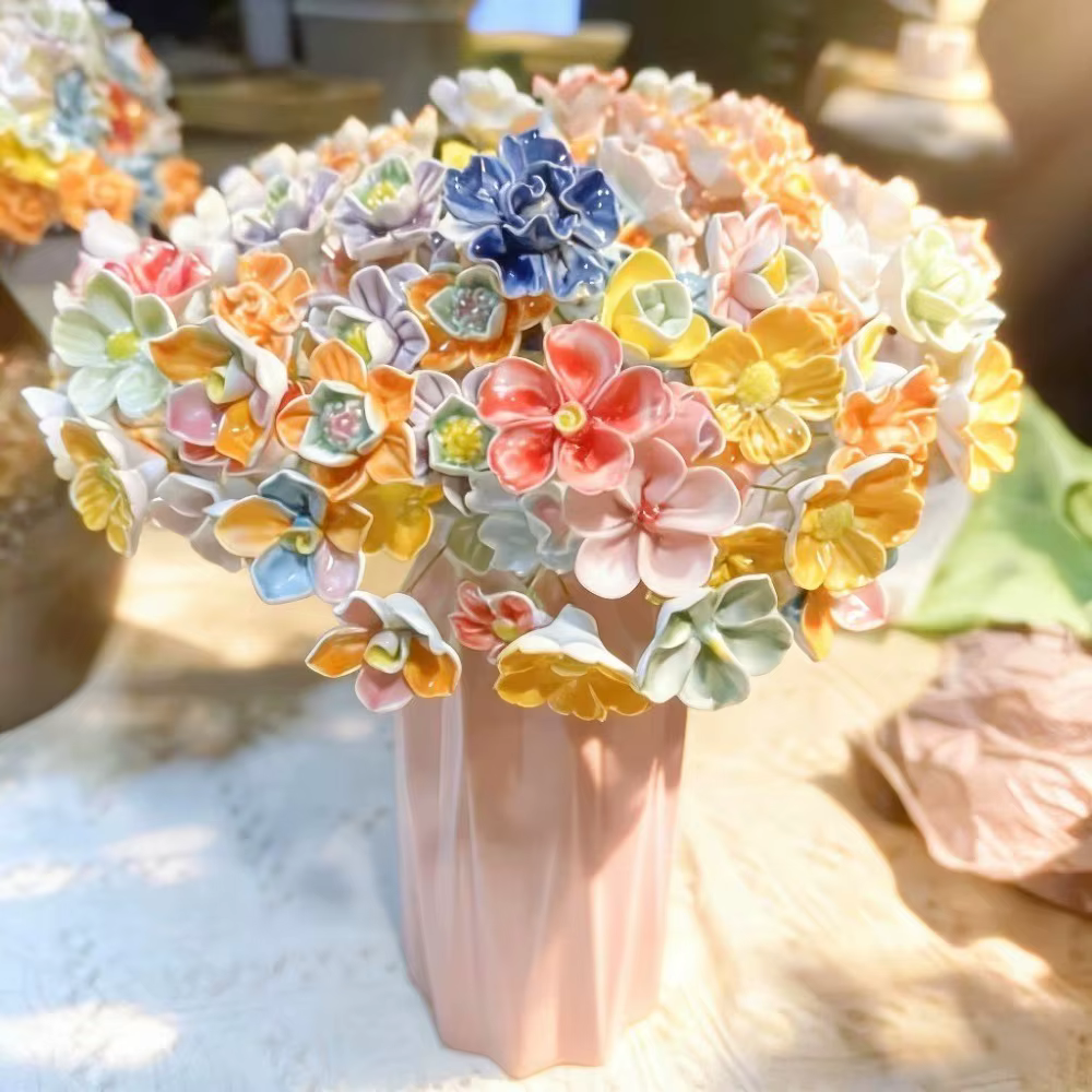 Fleurs artificielles en céramique