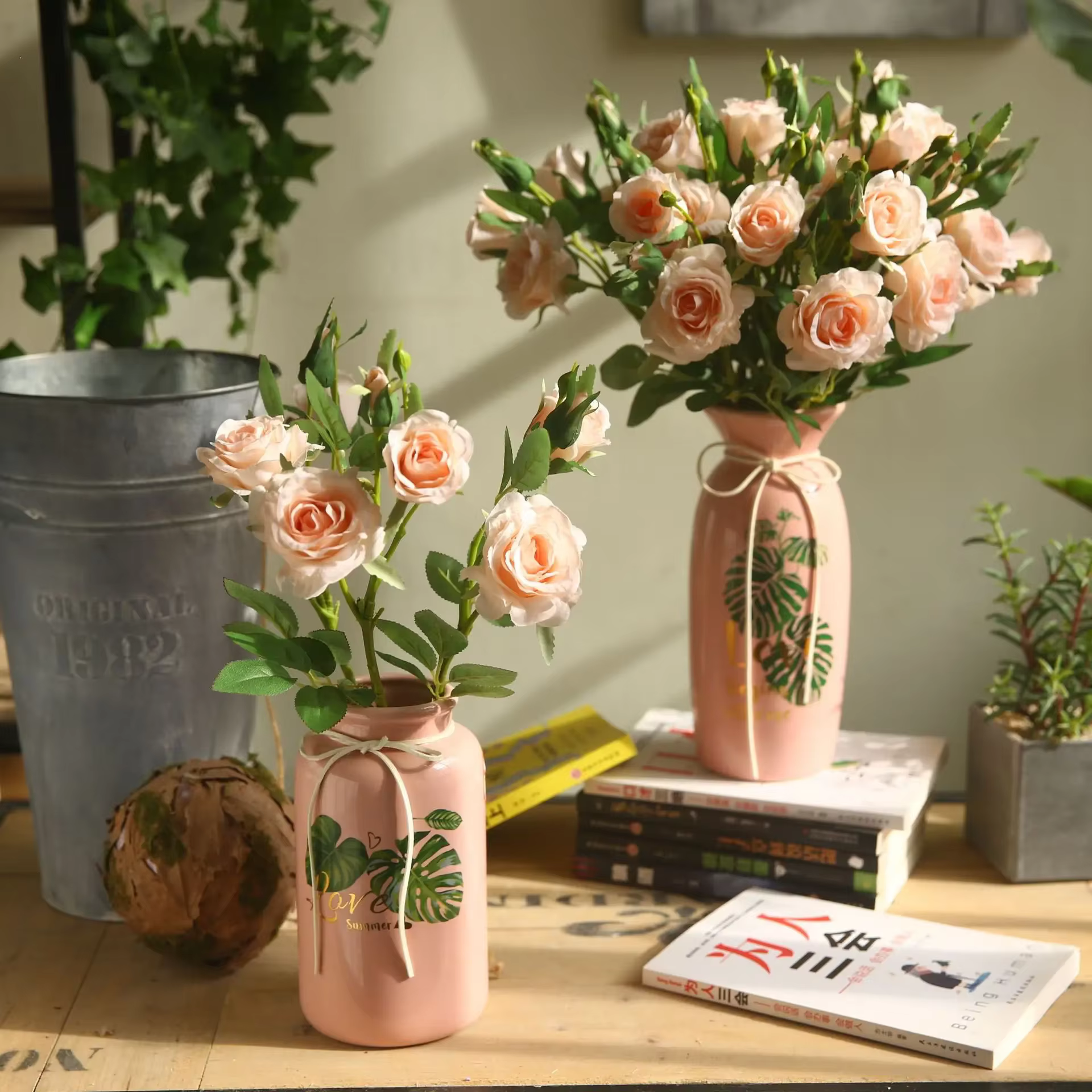 Ensemble de fleurs artificielles pour la décoration de la maison
