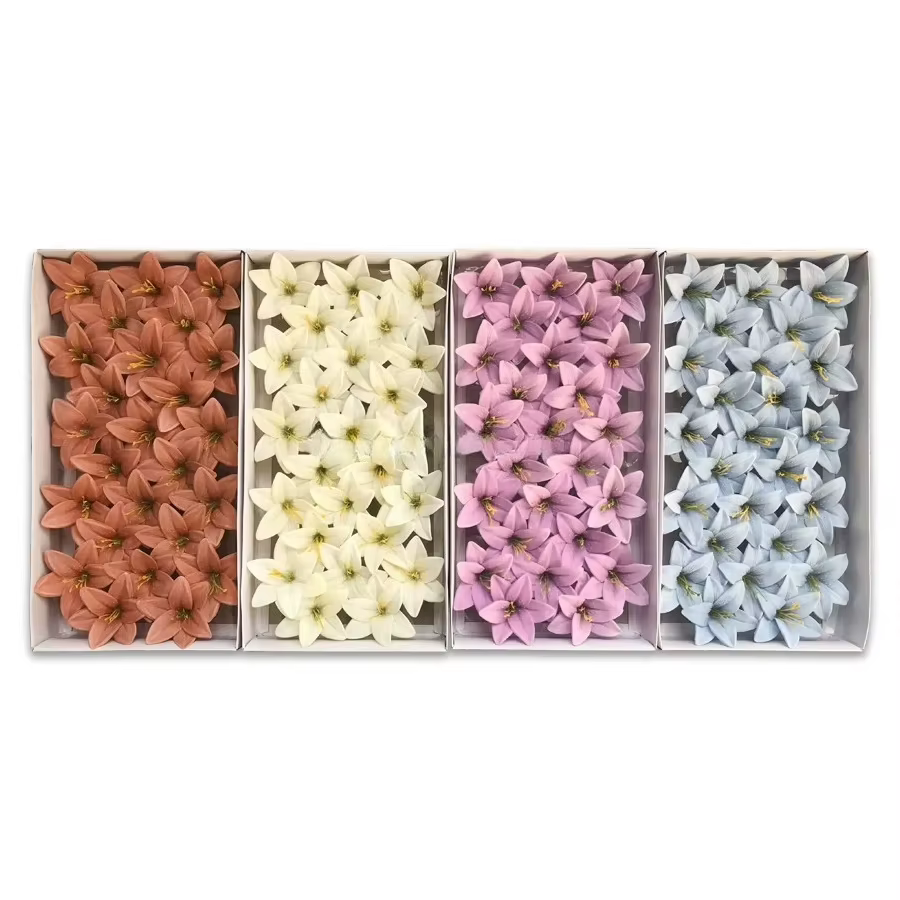 Bouquet de fleurs de lys artificielles parfumées