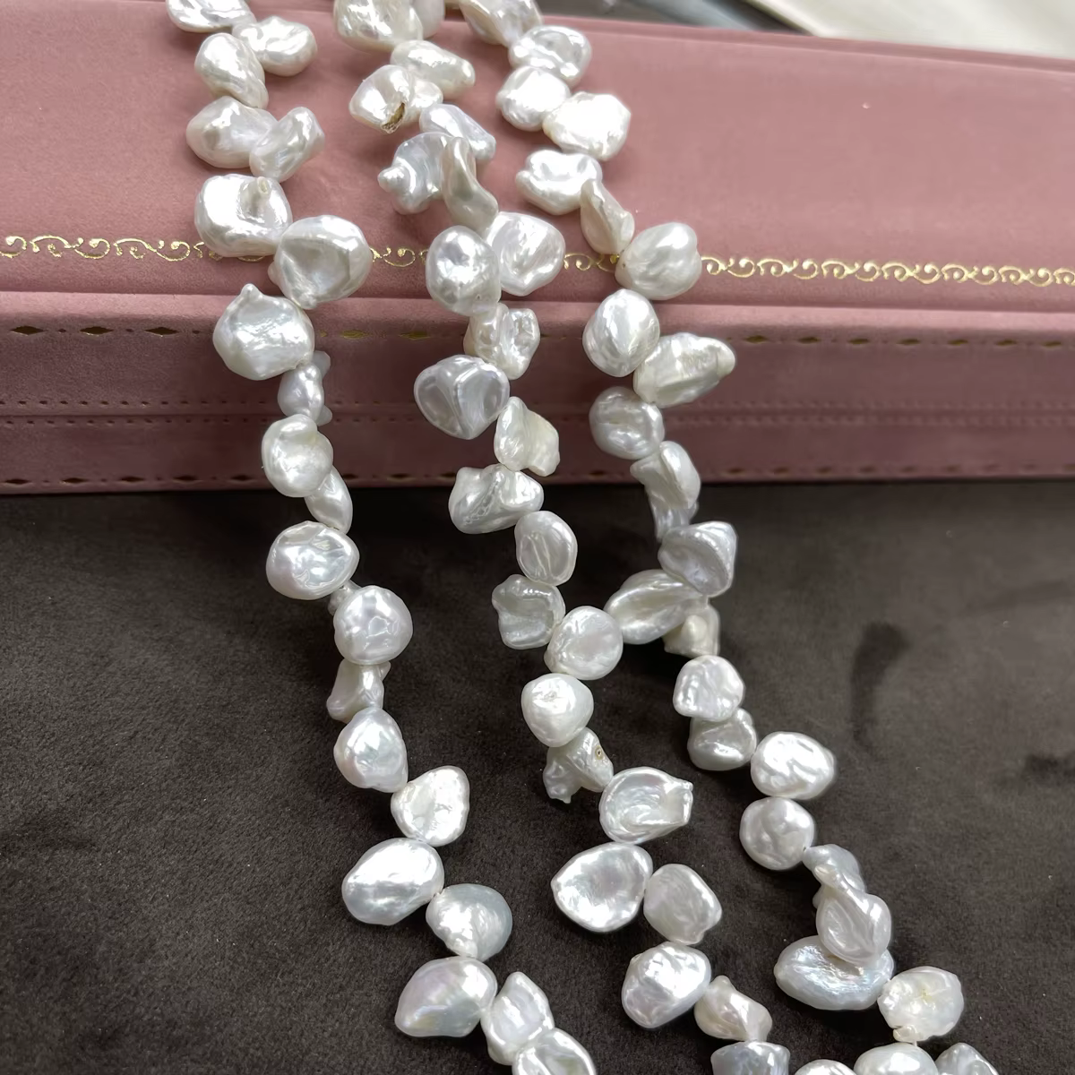 Perle naturelle d'eau douce en forme de pétale pour la fabrication de bijoux, collier, bracelet, accessoire à pompon, DIY