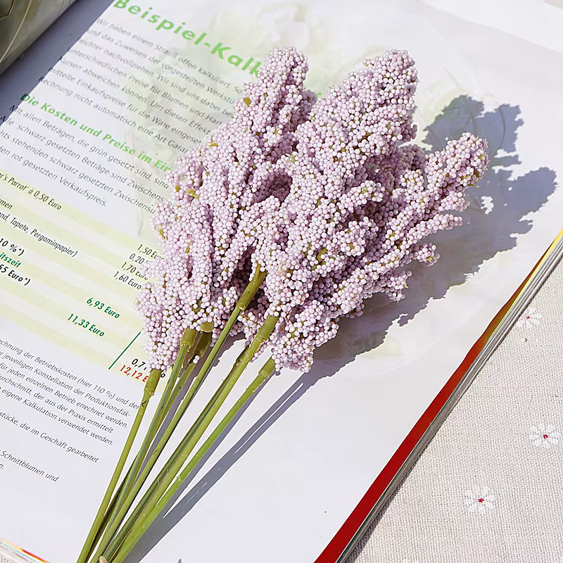 Ensemble de plantes à fleurs artificielles PE lavande