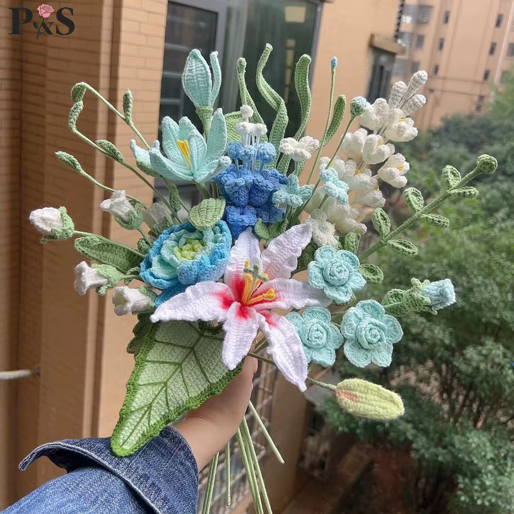 Bouquet de fleurs artificielles au Crochet