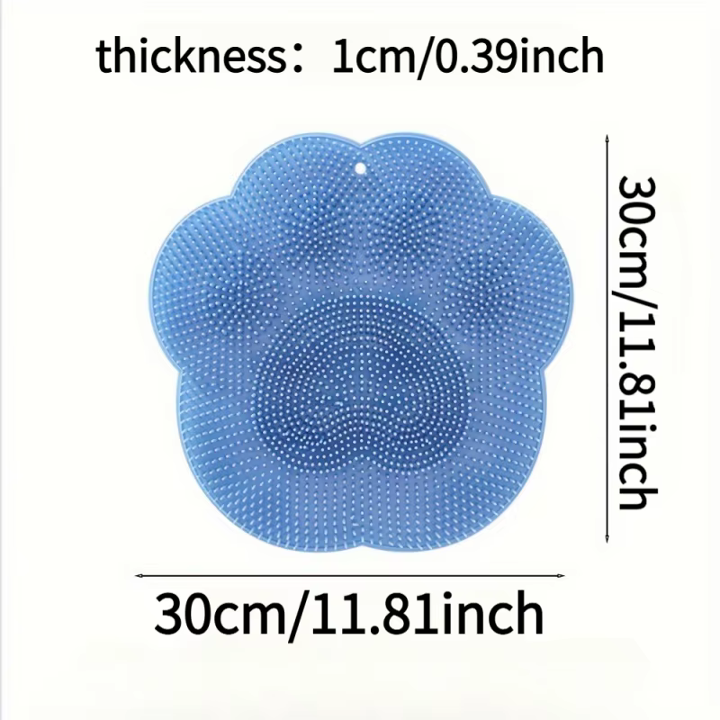 1 pièce Tapis de massage pour le bain / Nettoyeur de pieds / Éponge dorsale / Tapis de douche pour les pieds / Accessoires de salle de bain / Fournitures de douche / Éponge exfoliante pour les pieds