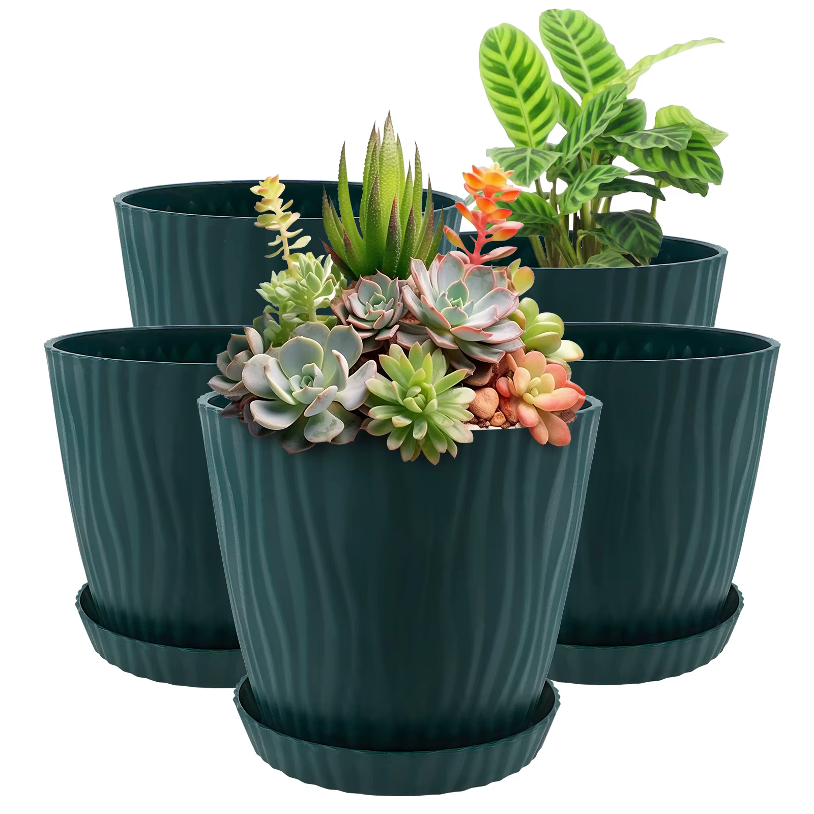 Ensemble de pots de fleurs polyvalents épais