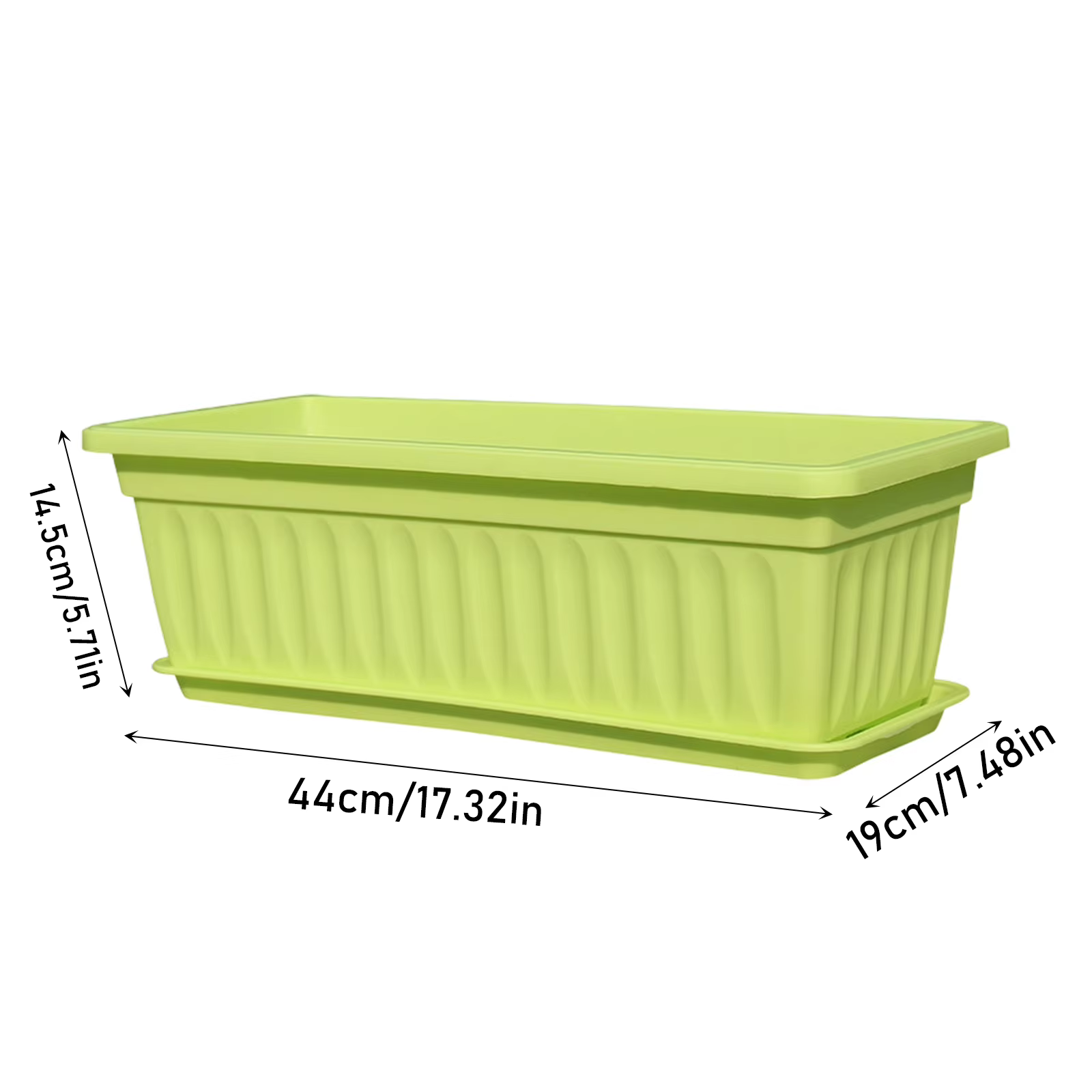 Jardinière rectangulaire en plastique