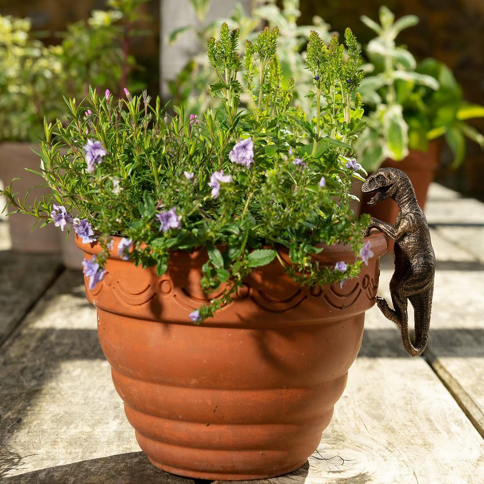 1pc petites décorations de dinosaure Pot de fleur bonsaï