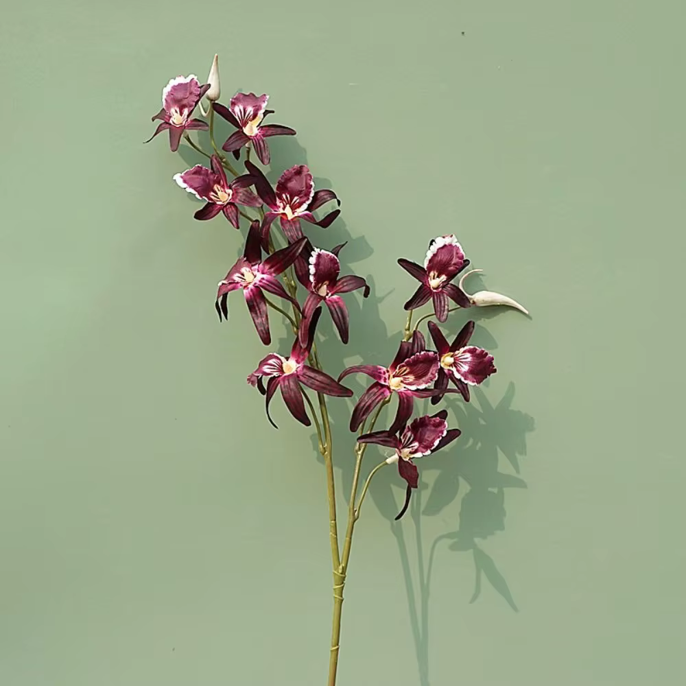 2 Branches d'Orchidées Artificielles Dendrobium Réalistes