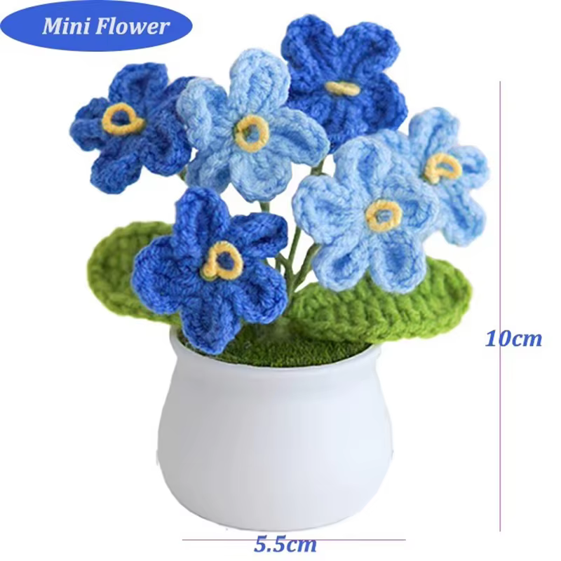 InjFlowers-Fausses Fleurs Artificielles Bleues pour Vase