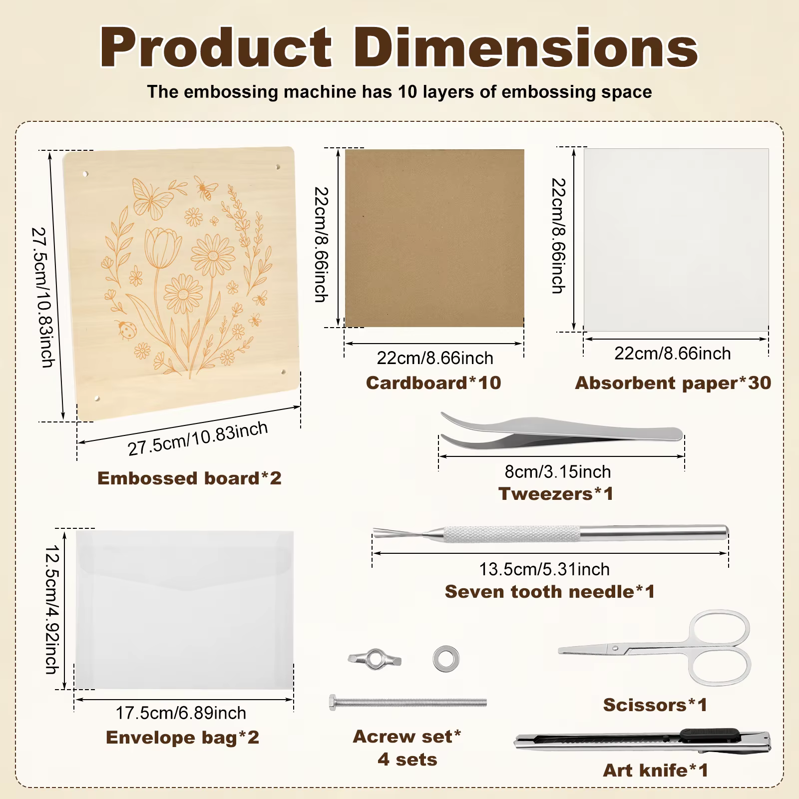 Kit de presse à fleurs 11"x11" DIY, kit professionnel de pressage de fleurs et de feuilles, outil de pressage de plantes en bois à 10 couches pour l'artisanat